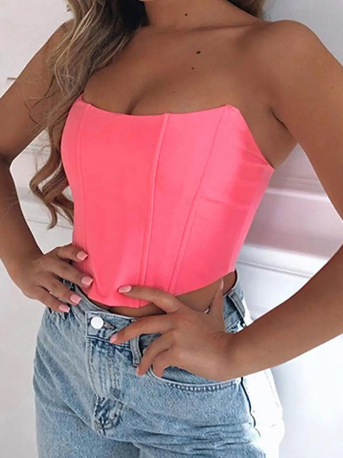 Tube Cropped Top - Celeste