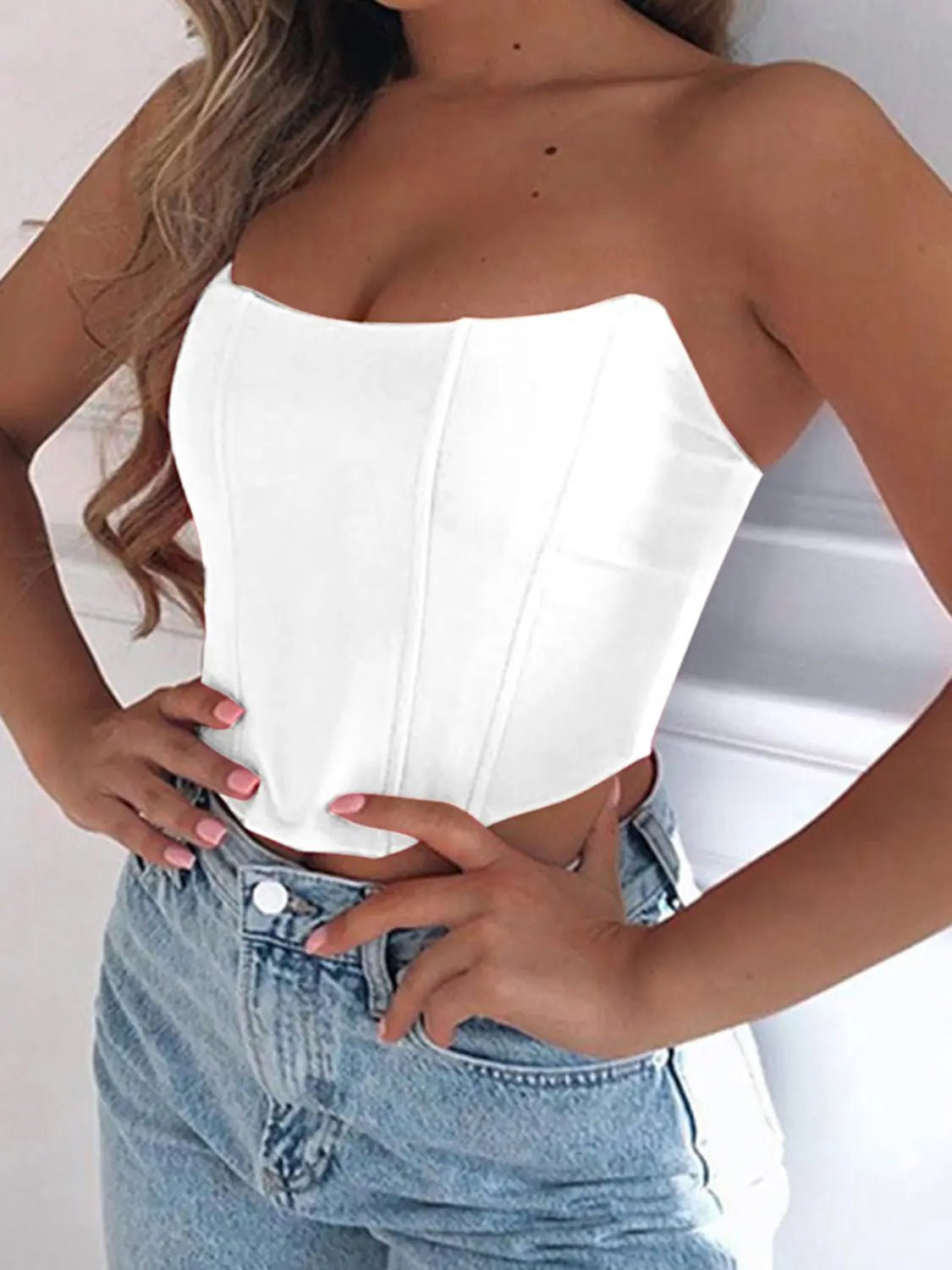 Tube Cropped Top - Celeste