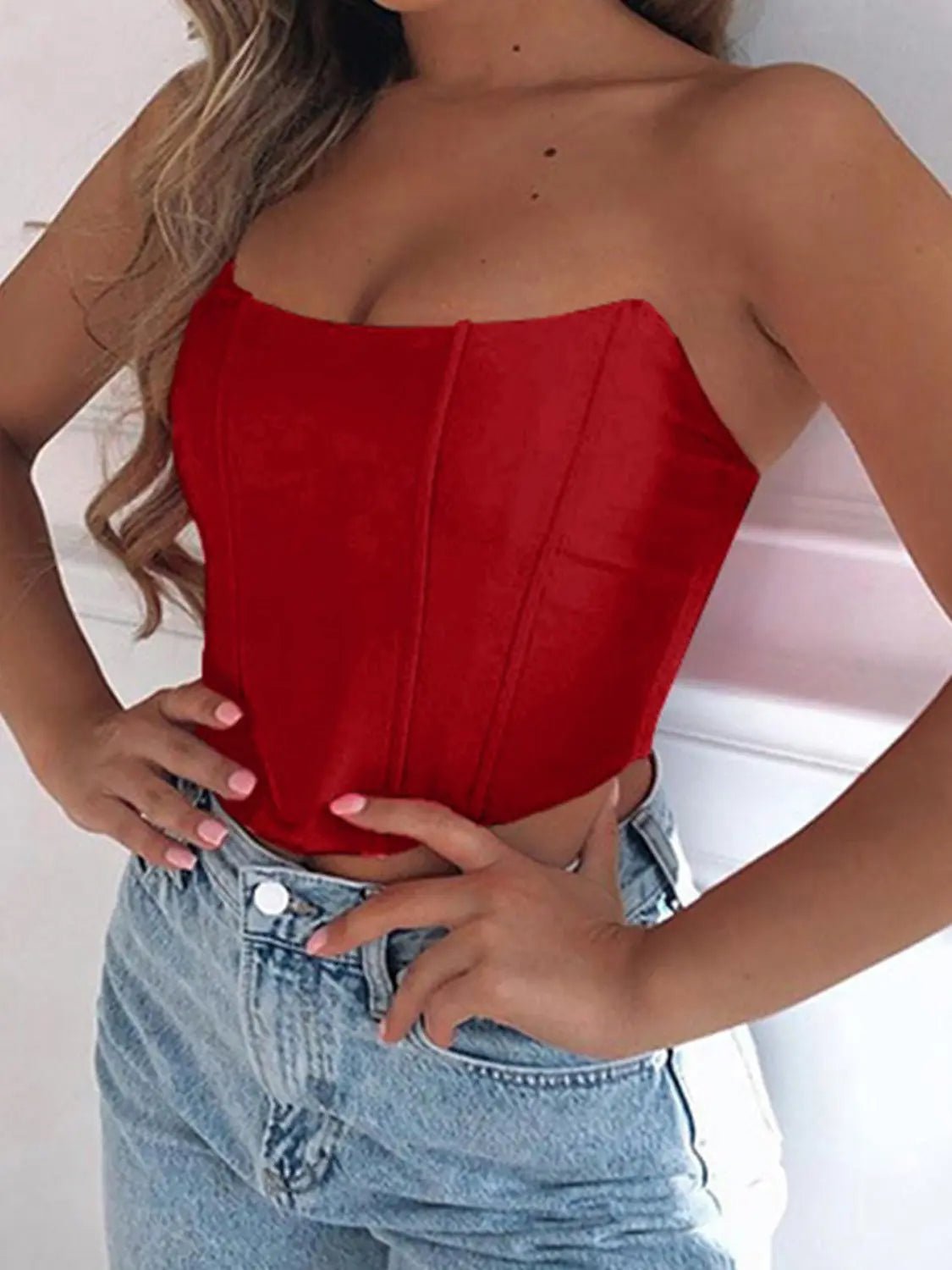 Tube Cropped Top - Celeste