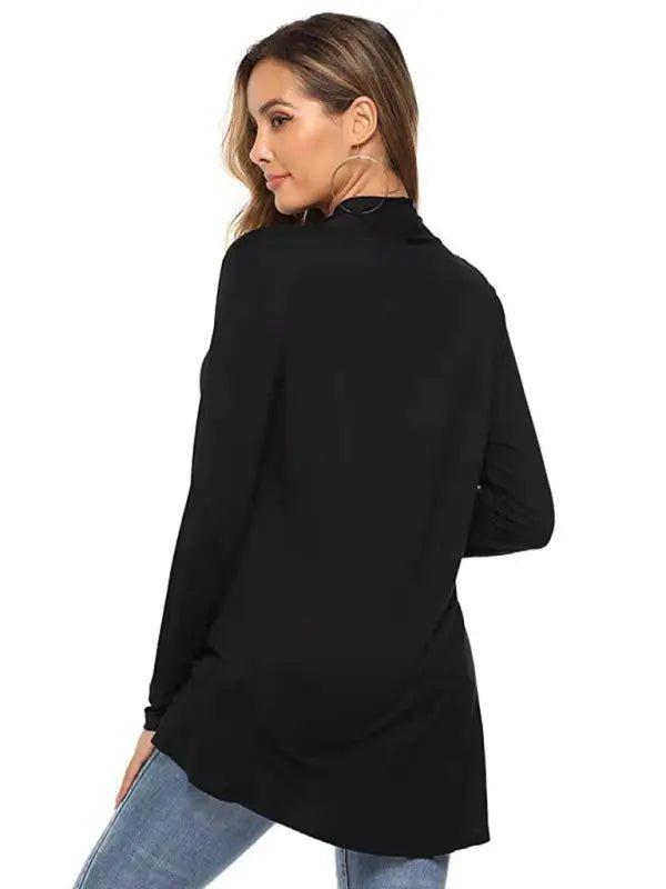 Women's all - match new mid - length long - sleeved cardigan - Celeste