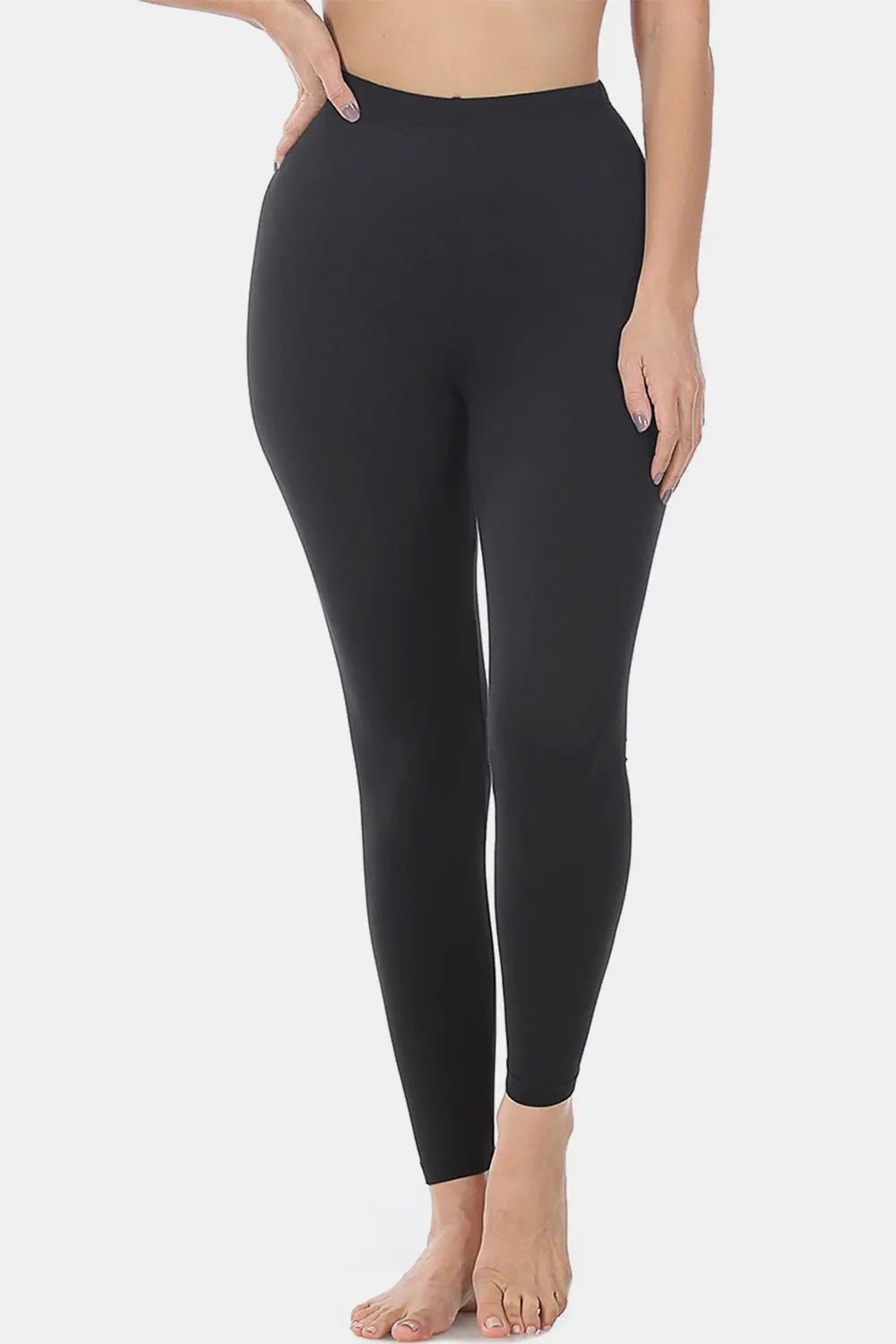 Zenana Premium Microfiber High Waist Leggings - Celeste