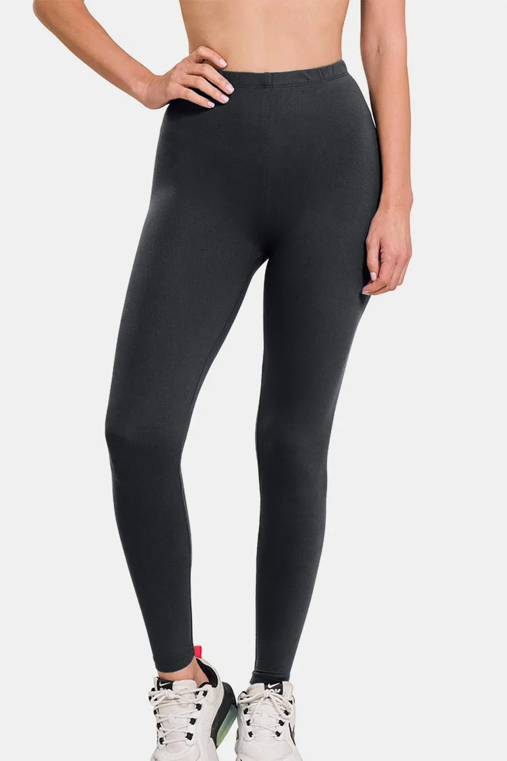 Zenana Premium Microfiber High Waist Leggings - Celeste