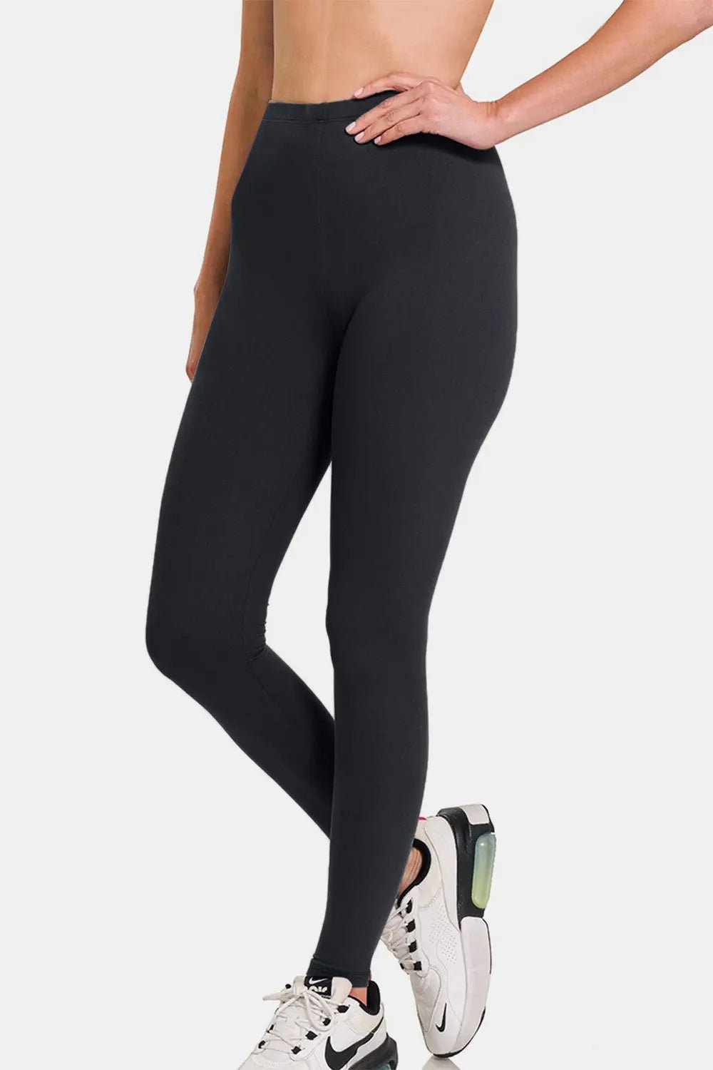 Zenana Premium Microfiber High Waist Leggings - Celeste